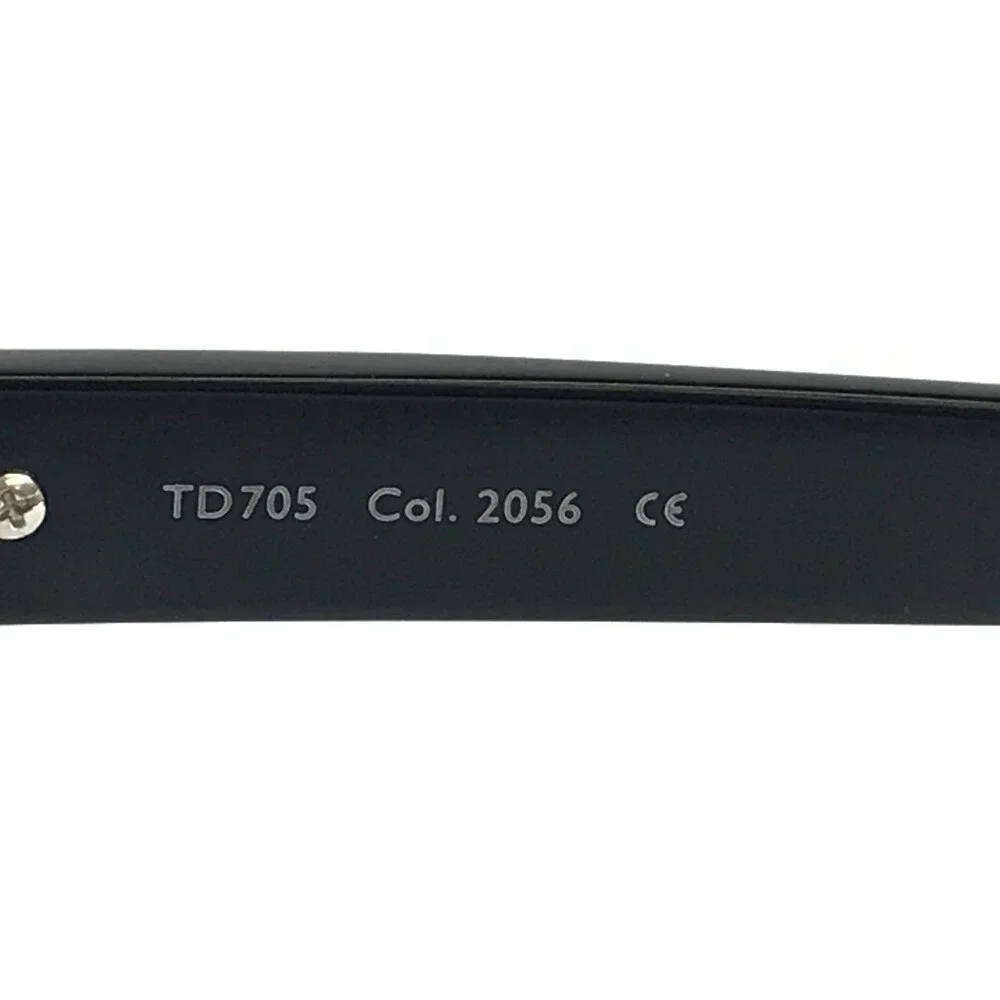 Tom Davies Eyeglasses Frames TD705 Col. 2056 Shiny Black Polished Gold 51-17-140
